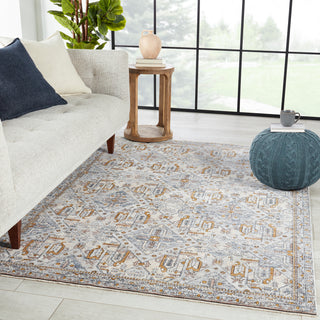 Jaipur Living Branham Lucere BRA01 Blue/Gold Area Rug Lifestyle Image Feature