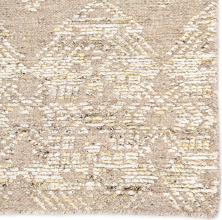 Jaipur Living Burke Dentelle BRK02 Beige/Gold Area Rug - Corner Close Up Image