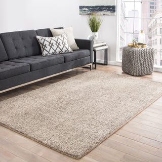 Jaipur Living Britta Oland BRT02 Gray/Tan Area Rug Lifestyle Image Feature