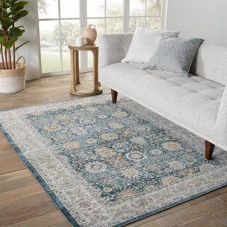 Jaipur Living Byzantine Endellion BYZ09 Blue/Gold Area Rug by Vibe Lifestyle Image Feature