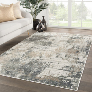 Jaipur Living Caicos Sisario CAI02 Gray/Gold Area Rug Lifestyle Image Feature