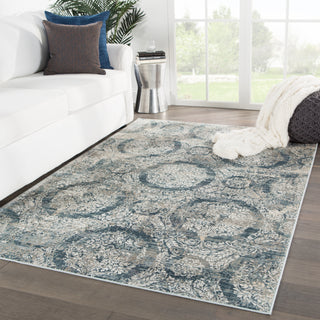 Jaipur Living Caicos Paldino CAI05 Blue/Multicolor Area Rug Lifestyle Image Feature