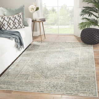 Jaipur Living Caicos Kiev CAI06 Gray/Ivory Area Rug Lifestyle Image Feature