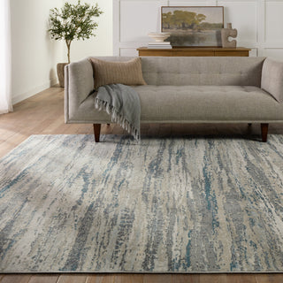 Jaipur Living Caicos Anomia CAI09 Blue/Taupe Area Rug Lifestyle Image