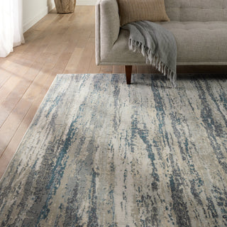 Jaipur Living Caicos Anomia CAI09 Blue/Taupe Area Rug Lifestyle Image