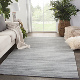 Jaipur Living Cason Tundra CAO02 Dark Gray/Silver Area Rug Lifestyle Image Feature