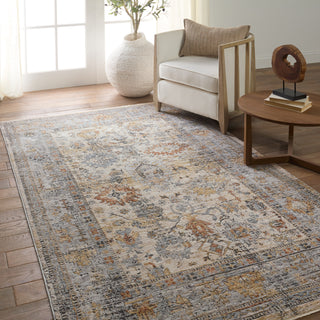 Jaipur Living Celeste Madison CEL07 BLue/Beige Area Rug Lifestyle Image Feature