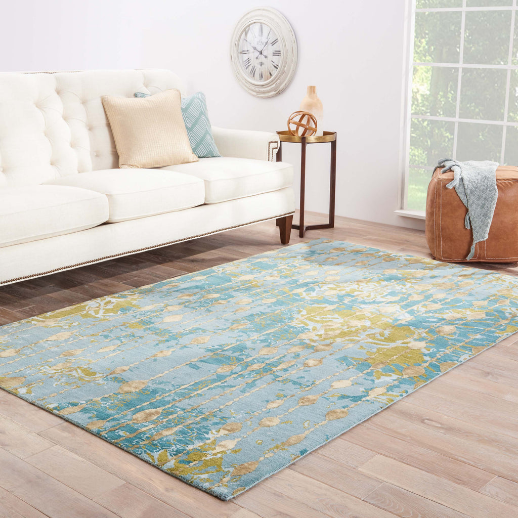 Jaipur Living Connextion-Global Ruby Room CG08 Teal/Green Area Rug by Jenny Jones Lifestyle Image Feature