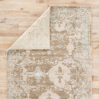 Jaipur Living Connextion-Global Versailles CG09 Gray/Ivory Area Rug by Jenny Jones - Folded Corner