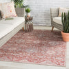 Jaipur Living Chateau Aden CHT02 Red/Gray Area Rug Lifestyle Image Feature