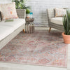 Jaipur Living Chateau Kendrick CHT05 Sky Blue/Pink Area Rug Lifestyle Image Feature