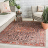 Jaipur Living Chateau Chariot CHT06 Orange/Dark Gray Area Rug Lifestyle Image Feature