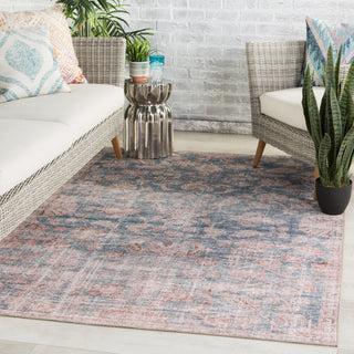 Jaipur Living Chateau Bardia CHT07 Blue/Light Pink Area Rug Lifestyle Image Feature