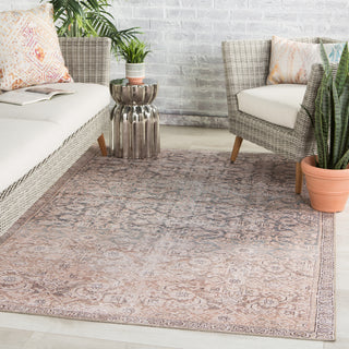 Jaipur Living Chateau Atkins CHT08 Peach/Blue Area Rug Lifestyle Image Feature