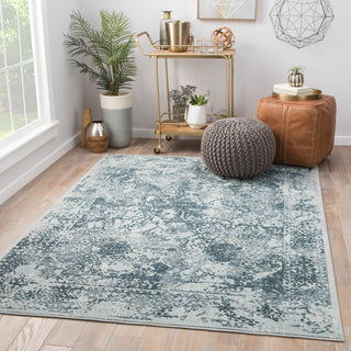 Jaipur Living Cirque Yvie CIQ05 Blue/Teal Area Rug Lifestyle Image Feature