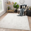 Jaipur Living Cirque Lianna CIQ07 Silver/White Area Rug Lifestyle Image Feature