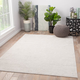 Jaipur Living Cirque Arvo CIQ08 Silver/White Area Rug Lifestyle Image Feature