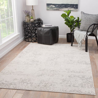 Jaipur Living Cirque Alonsa CIQ10 Gray/White Area Rug Lifestyle Image Feature