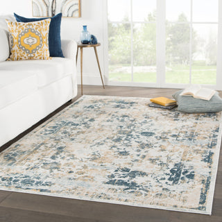 Jaipur Living Cirque Dreslyn CIQ12 Light Gray/Blue Area Rug Lifestyle Image Feature