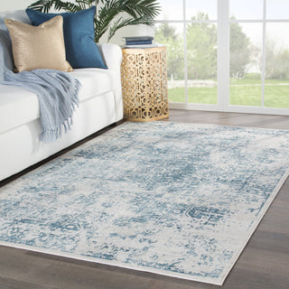 Jaipur Living Cirque Linley CIQ15 Light Gray/Blue Area Rug Lifestyle Image Feature