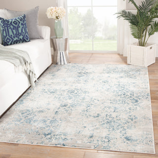 Jaipur Living Cirque Siena CIQ20 Blue/Ivory Area Rug Lifestyle Image Feature