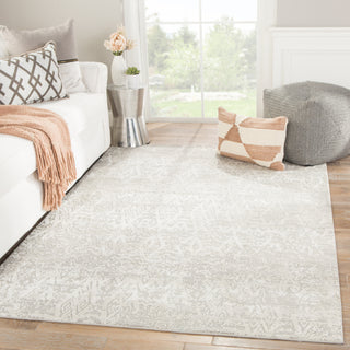 Jaipur Living Cirque Kata CIQ24 Gray/Ivory Area Rug Lifestyle Image Feature