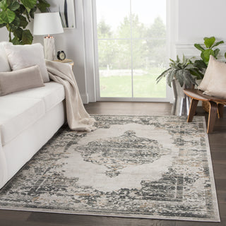 Jaipur Living Cirque Talia CIQ27 Gray/Ivory Area Rug Lifestyle Image Feature