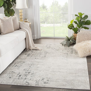 Jaipur Living Cirque Cian CIQ30 Gray/Ivory Area Rug Lifestyle Image Feature