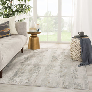 Jaipur Living Cirque Jaspal CIQ35 Gray/White Area Rug Lifestyle Image Feature