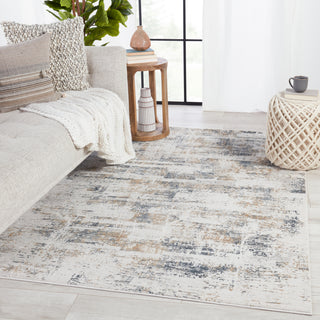 Jaipur Living Cirque Gesine CIQ42 Light Gray/Gold Area Rug Lifestyle Image Feature