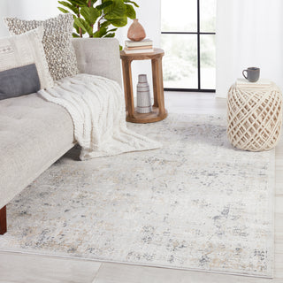 Jaipur Living Cirque Vida CIQ43 Light Gray/Gold Area Rug Lifestyle Image Feature