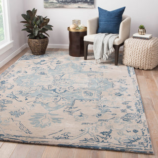 Jaipur Living Citrine Sasha CIT03 Beige/Dark Blue Area Rug Lifestyle Image Feature