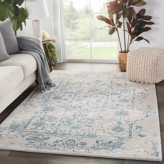 Jaipur Living Citrine Margate CIT06 Light Gray/Blue Area Rug Lifestyle Image Feature