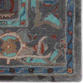 Jaipur Living Citrine Raisa CIT08 Gray/Aqua Area Rug Detail Image