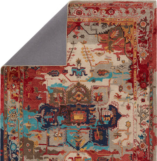 Jaipur Living Citrine Lilith CIT09 Red/Aqua Area Rug Backing Image