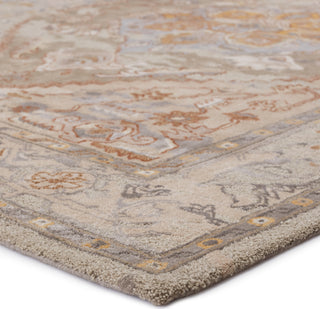 Jaipur Living Citrine Raisa CIT12 Taupe/Gold Area Rug Corner Image