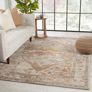 Jaipur Living Citrine Raisa CIT12 Taupe/Gold Area Rug Lifestyle Image Feature