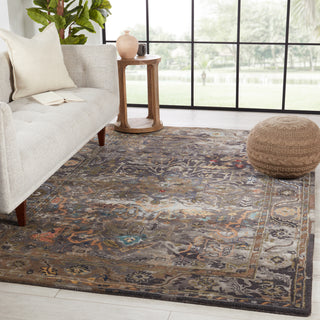 Jaipur Living Citrine Cristobol CIT14 Dark Green/Gray Area Rug Lifestyle Image Feature