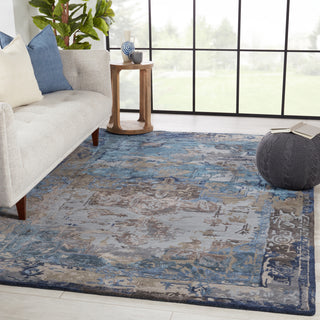 Jaipur Living Citrine Margot CIT17 Blue/Gray Area Rug Lifestyle Image Feature