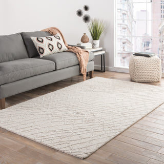 Jaipur Living Clayton Mesh CLN06 Cream Area Rug Lifestyle Image Feature