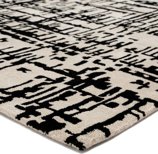 Jaipur Living Clayton Pals CLN15 Cream/Black Area Rug Corner  Image 