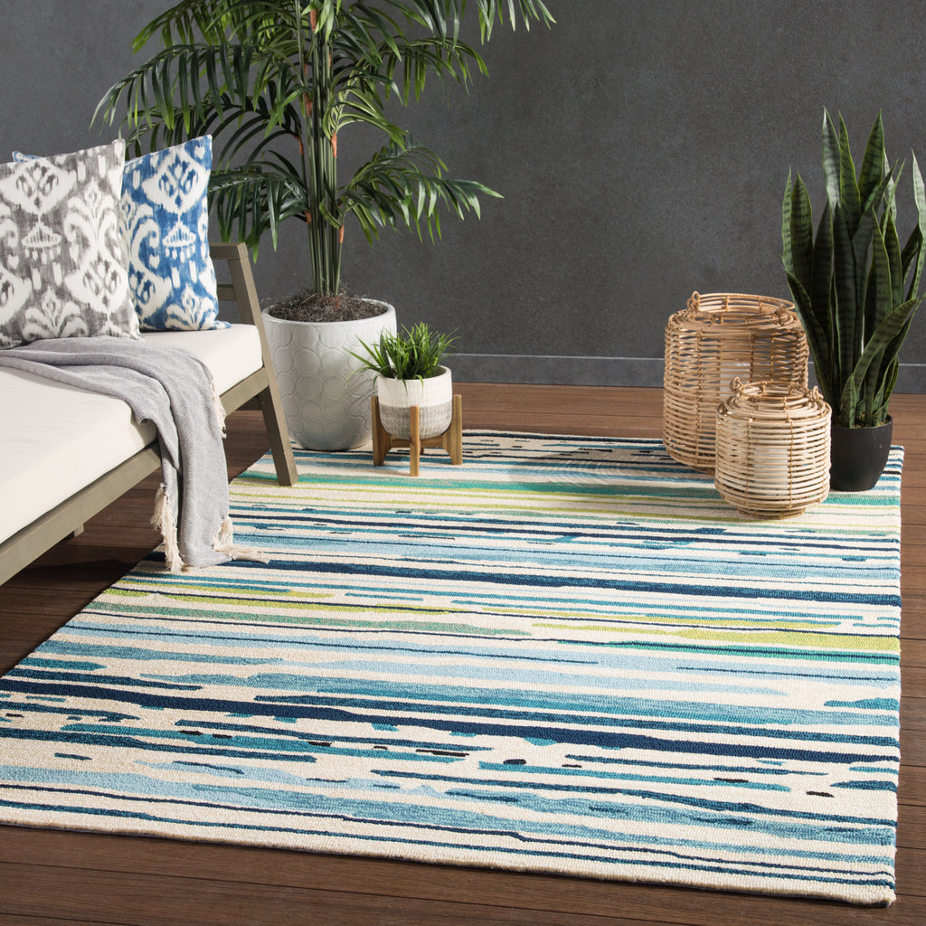 Jaipur Living Colours Sketchy Lines CO19 Blue/Green Area Rug Lifestyle Image Feature