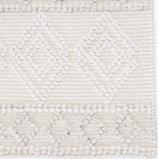 Jaipur Living Cosette Adelie COE01 White/Light Gray Area Rug Corner Close Up Image