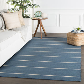 Jaipur Living Coastal Shores Cape Cod COH09 Blue/Cream Area Rug Lifestyle Image Feature