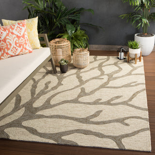 Jaipur Living Coastal Lagoon Coral COL09 White/Gray Area Rug Lifestyle Image Feature