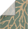 Jaipur Living Coastal Lagoon Coral COL13 Teal/Tan Area Rug