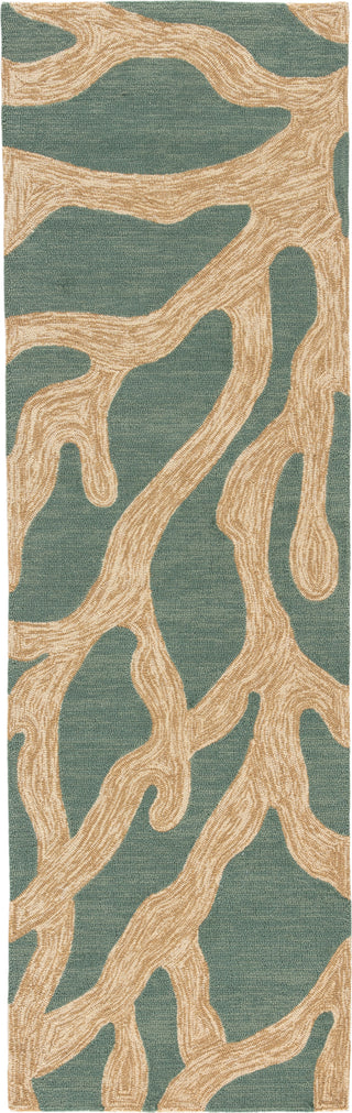 Jaipur Living Coastal Lagoon Coral COL13 Teal/Tan Area Rug