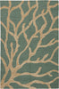 Jaipur Living Coastal Lagoon Coral COL13 Teal/Tan Area Rug