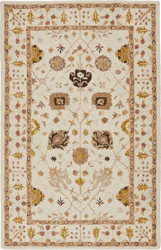 Jaipur Living Cardamom Ahava COM01 Ivory/Gold Area Rug - Top Down