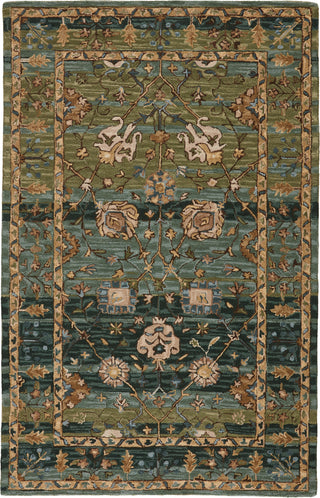 Jaipur Living Cardamom Ahava COM03 Green/Blue Area Rug - Top Down